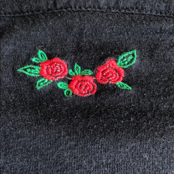 brandy melville rose embroidered tube top - Picture 2 of 2